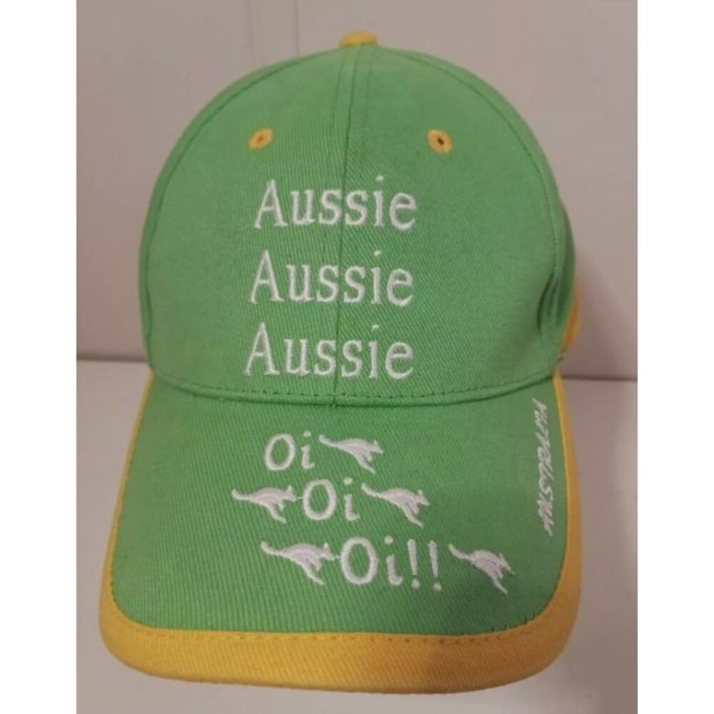Australia Aussie Aussie Aussie Oi Oi Oi !! Adjustable Cap Hat Green Raygun - Picture 2 of 7